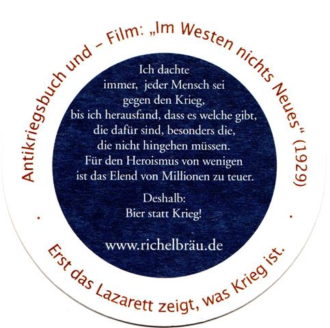 münchen m-by richel krieg 31b (rund200-antikriegsbuch-braunblau)